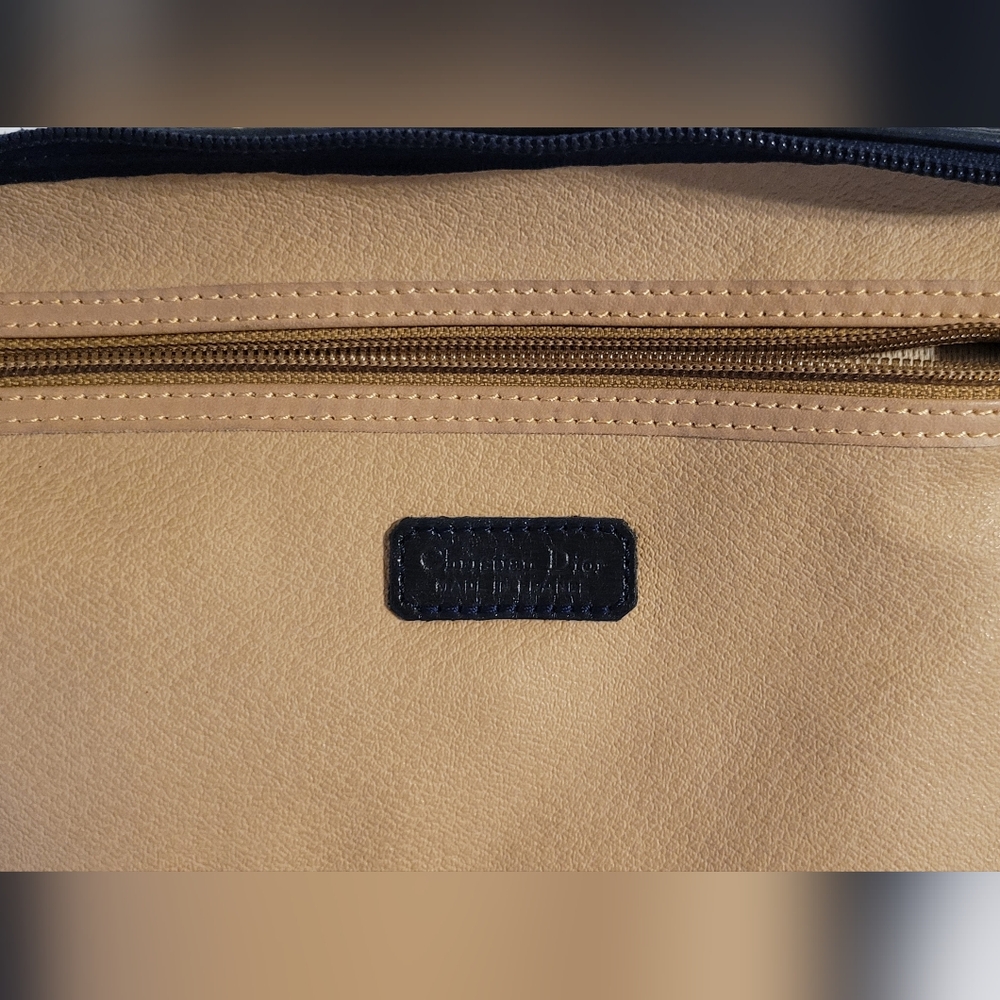Christian Dior Navy Monogram Leather & PVC Travel Boston Bag EUC - Picture 15 of 16